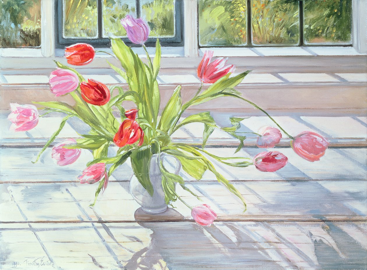 Tulipaner i aftenlyset, 1990 af Timothy Easton