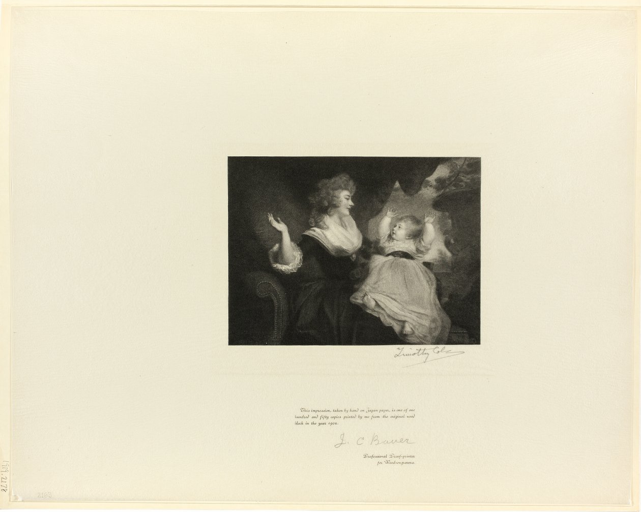 Hertuginde af Devonshire og barn, fra Old English Masters af Timothy Cole