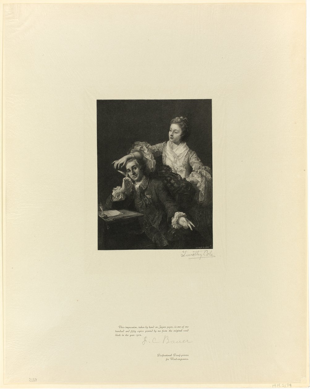 Garrick og hans kone fra Old English Masters af Timothy Cole