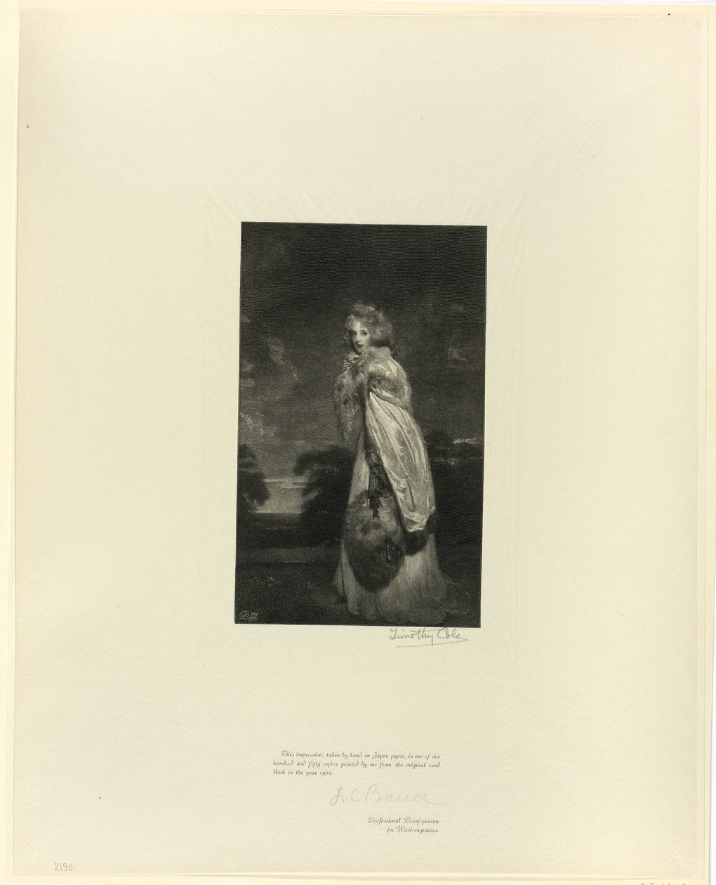 Lady Derby (Miss Farren), fra Old English Masters af Timothy Cole
