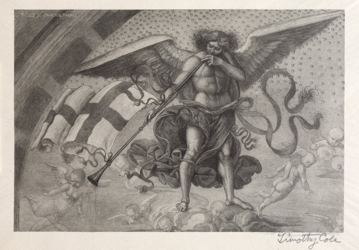Old Italian Masters: Angel Sounding a Trumpet, 1888-1892. af Timothy Cole