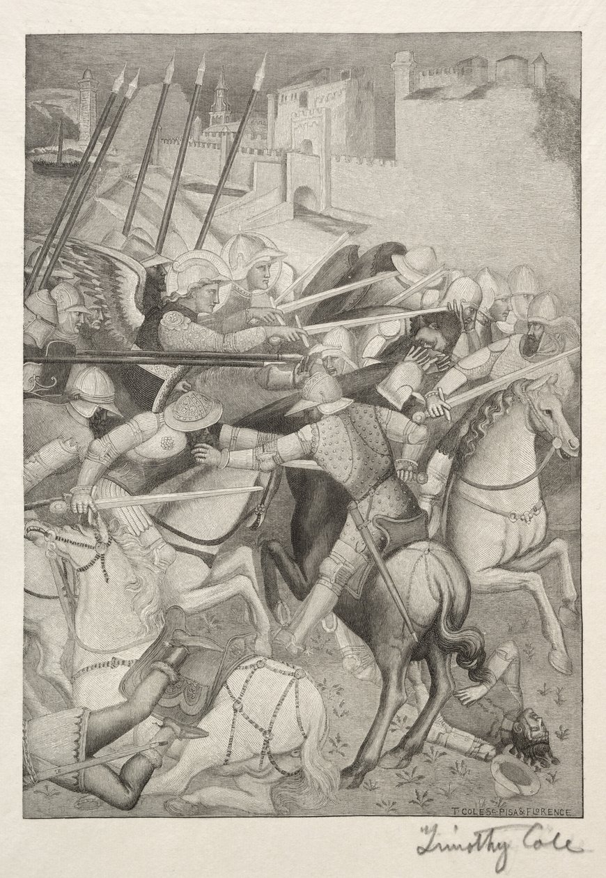 Gamle italienske mestre: Slaget ved St. Efesos mod hedningene på Sardinien, 1888-1892. af Timothy Cole