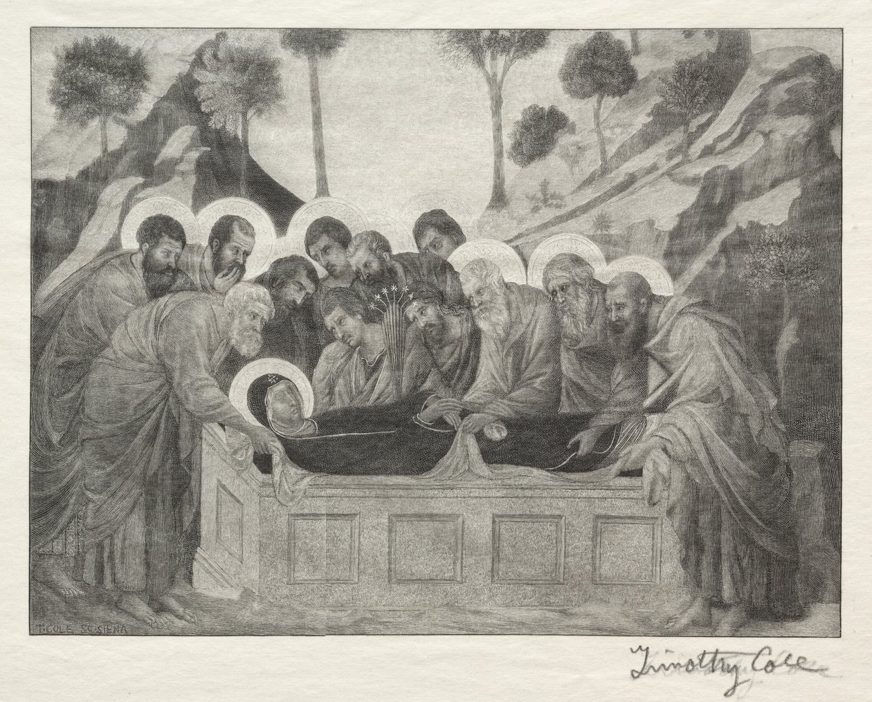 Gamle italienske mestre: Jomfruens begravelse, 1888-1892. af Timothy Cole