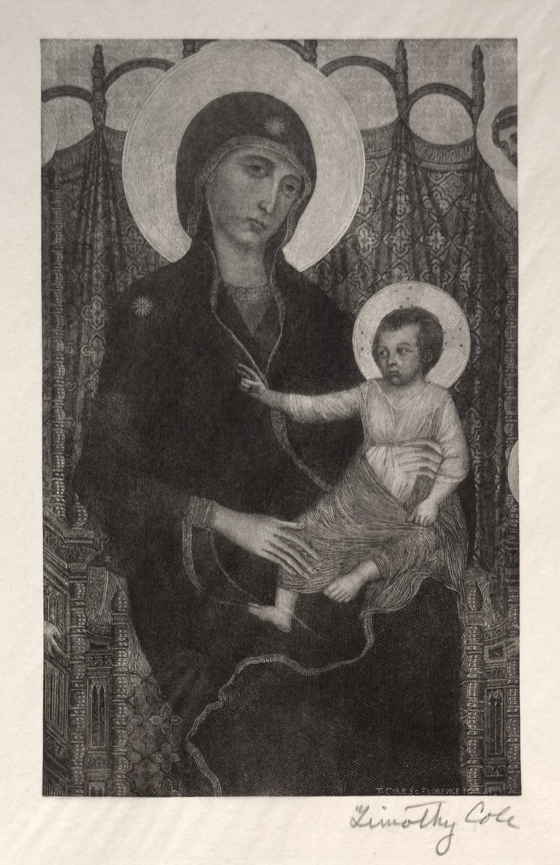Gamle italienske mestre: Madonna og barn, 1885. af Timothy Cole