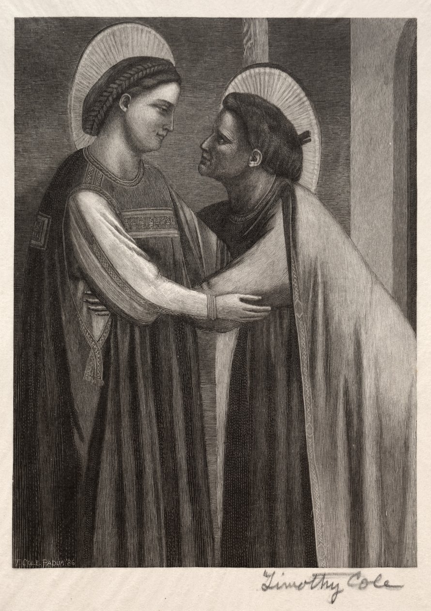Gamle italienske mestre: Mary og Elisabeth, 1886. af Timothy Cole