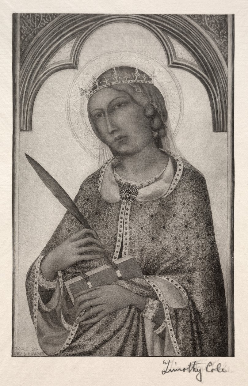 Gamle italienske mestre: St. Catherine af Alexandria, 1888-1892. af Timothy Cole