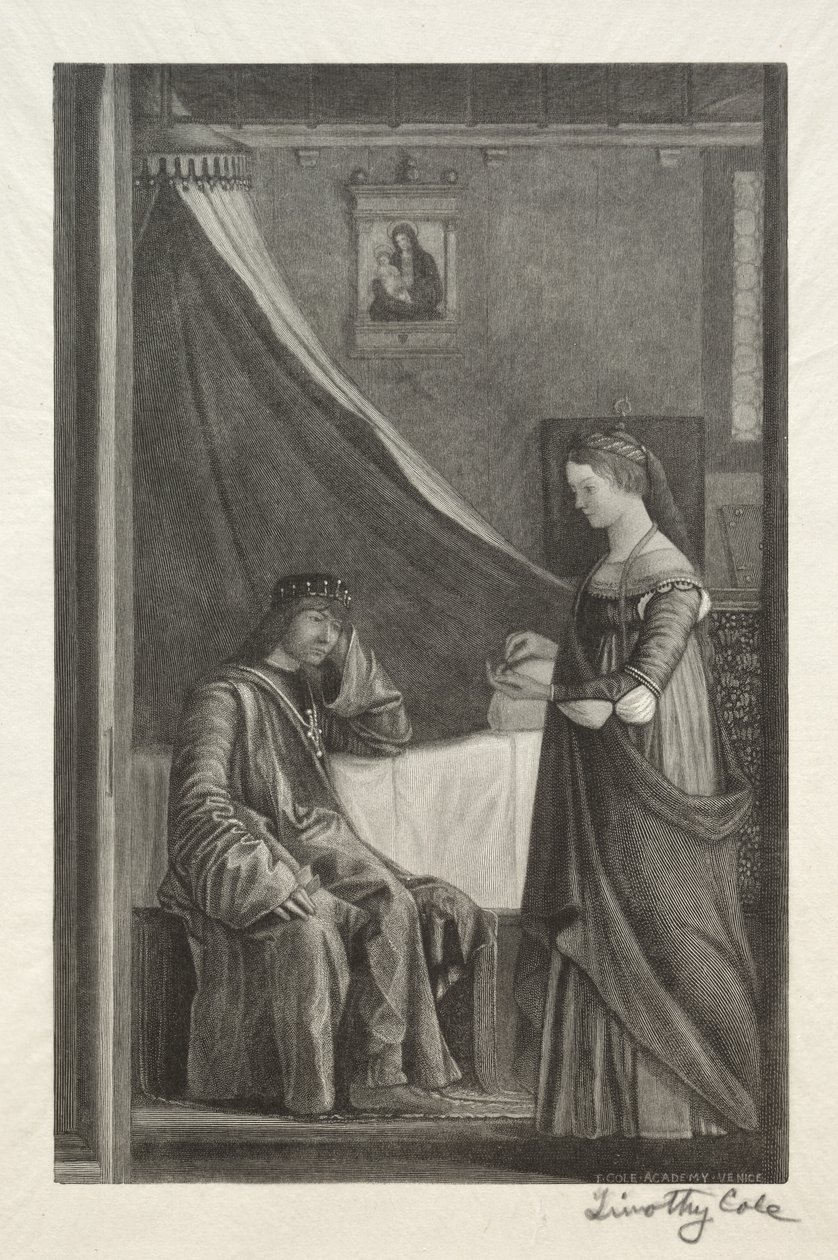 Gamle italienske mestre: Sankt Ursula med sin far, 1888-1892. af Timothy Cole