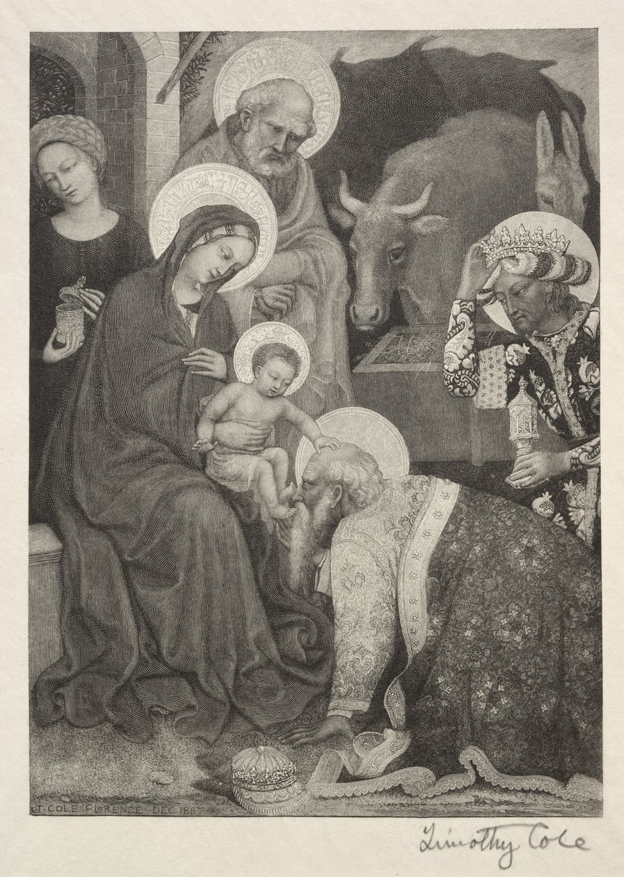 Old Italian Masters: The Adoration of the Magi, 1887. af Timothy Cole