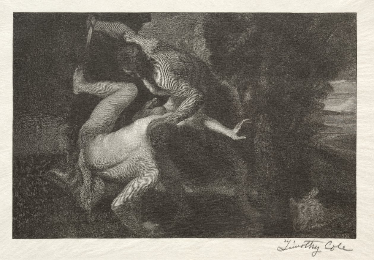 Gamle italienske mestre: Abels død, 1892. af Timothy Cole