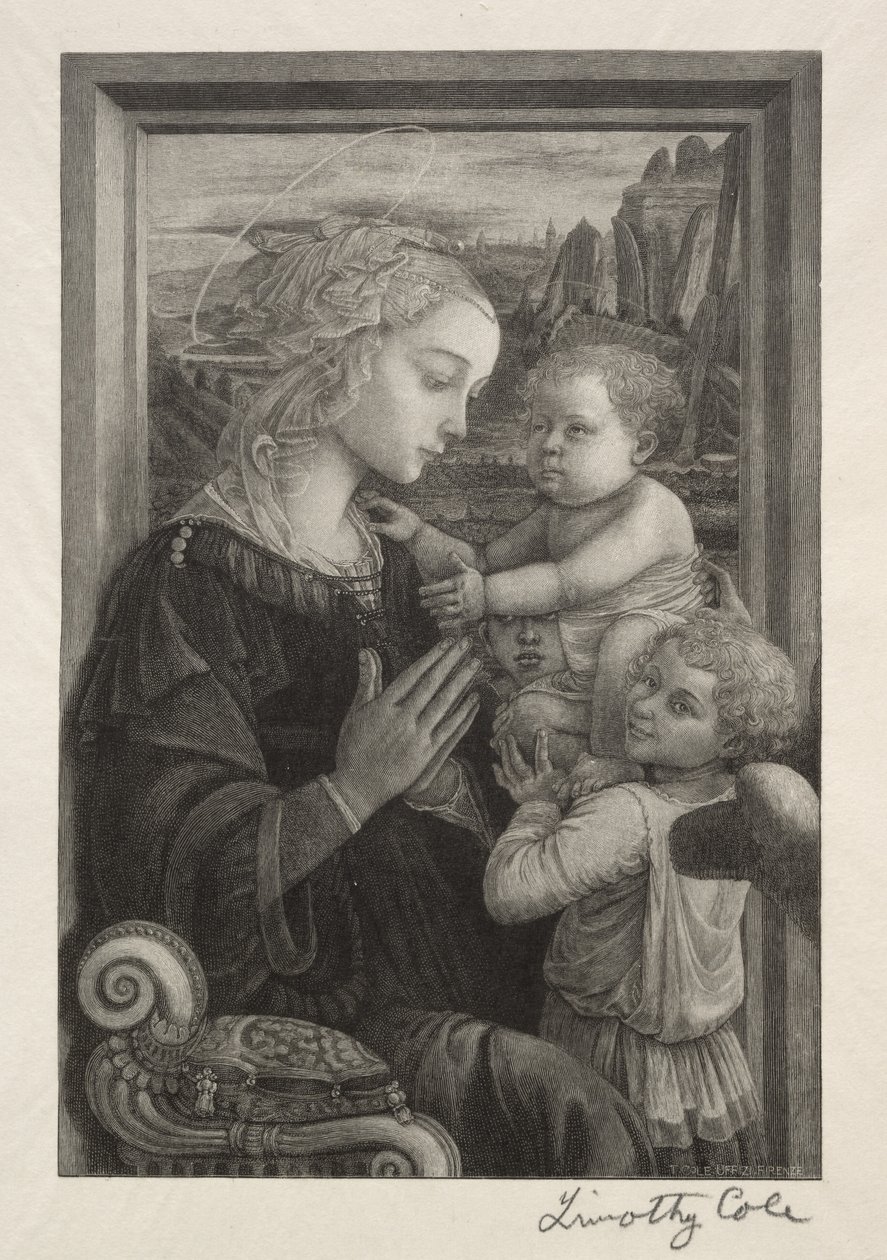 Gamle italienske mestre: Jomfruen tilbeder spædbarnet Kristus, 1888-1892. af Timothy Cole