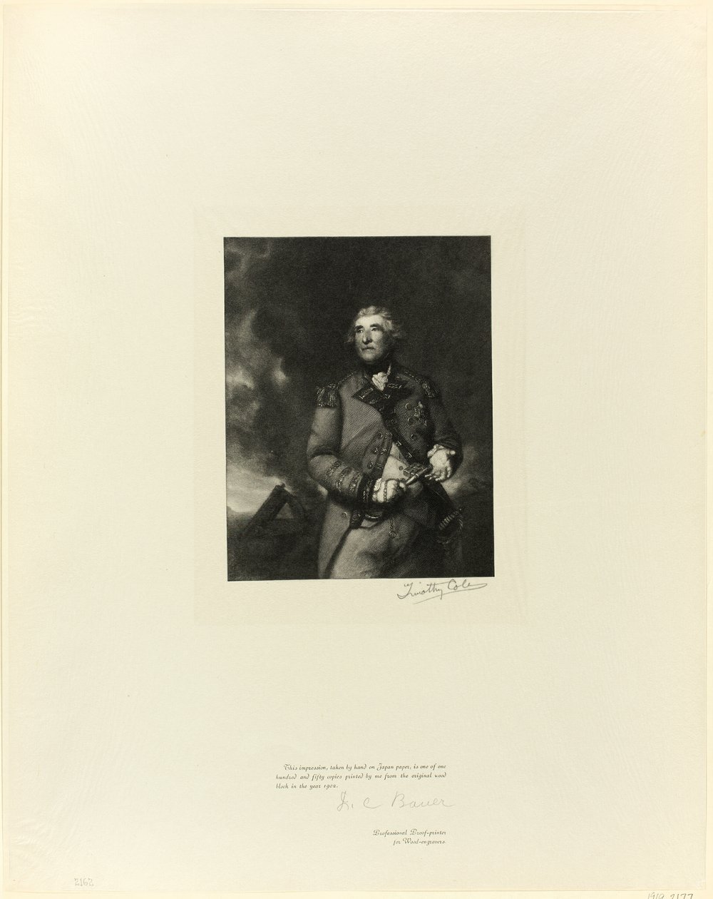 Portræt af Lord Heathfield, fra Old English Masters af Timothy Cole