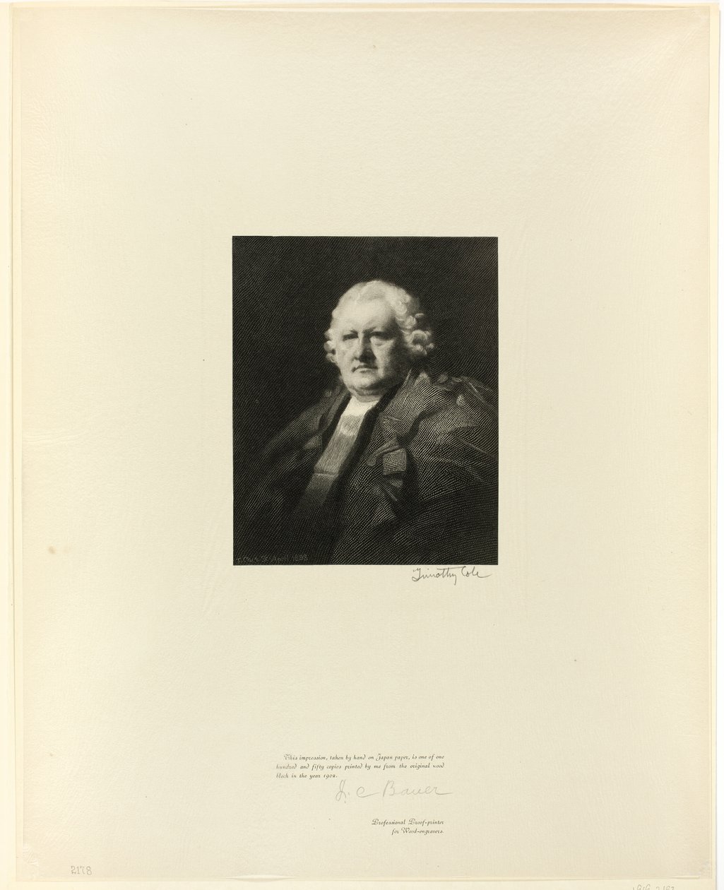 Portræt af Lord Newton, fra Old English Masters af Timothy Cole