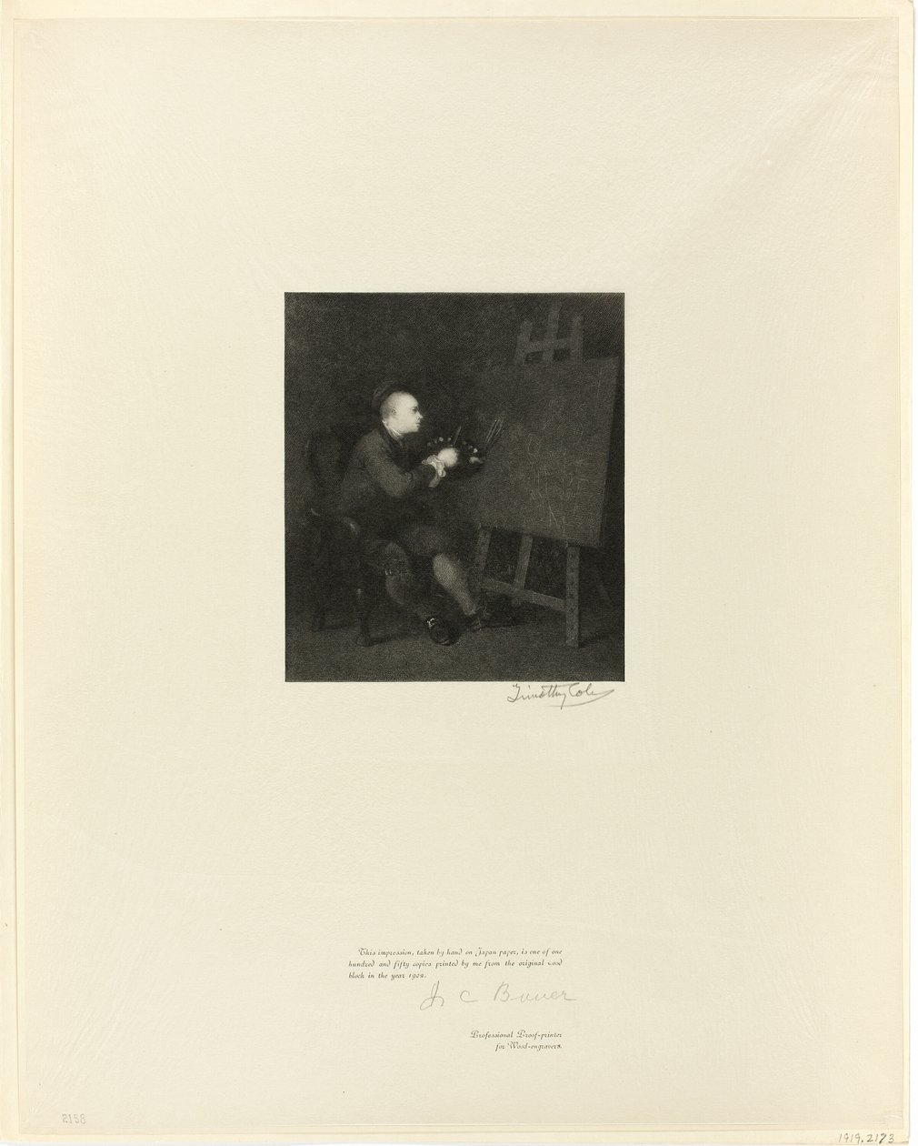Portræt af William Hogarth, fra Old English Masters af Timothy Cole