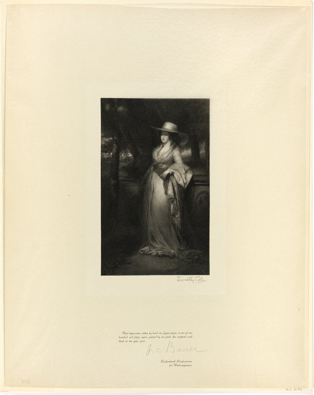 Portræt af en dame, fra Old English Masters af Timothy Cole