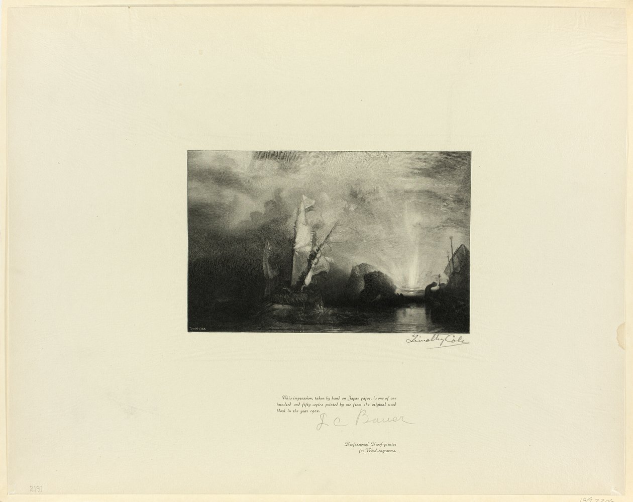 Ulysses håner Polyphemus, fra Old English Masters af Timothy Cole