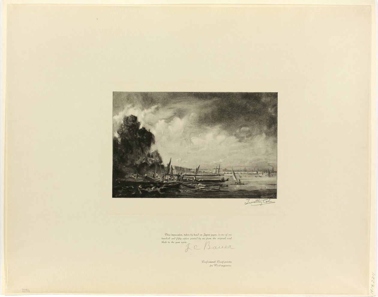 Waterloo Bridge (en skitse), fra Old English Masters af Timothy Cole