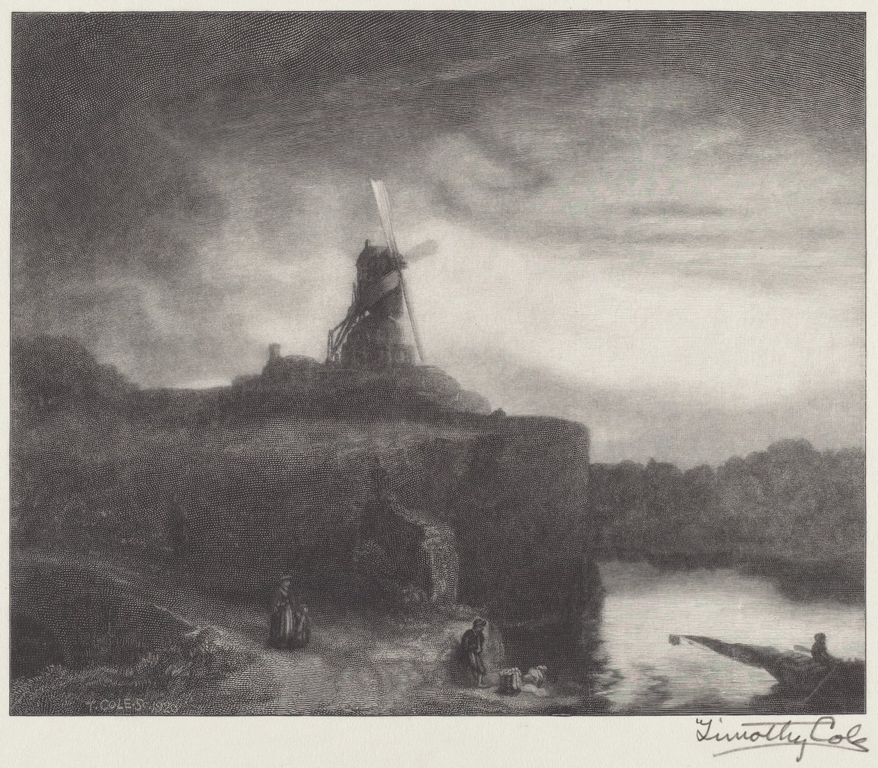 Møllen af Timothy Cole after Rembrandt van Rijn