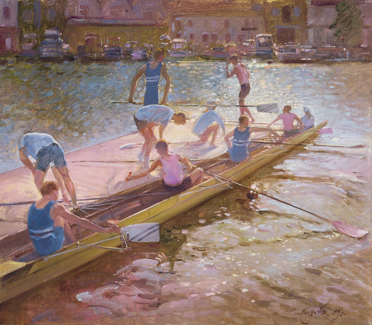 At the Raft, Henley, 1993 af Timothy Easton