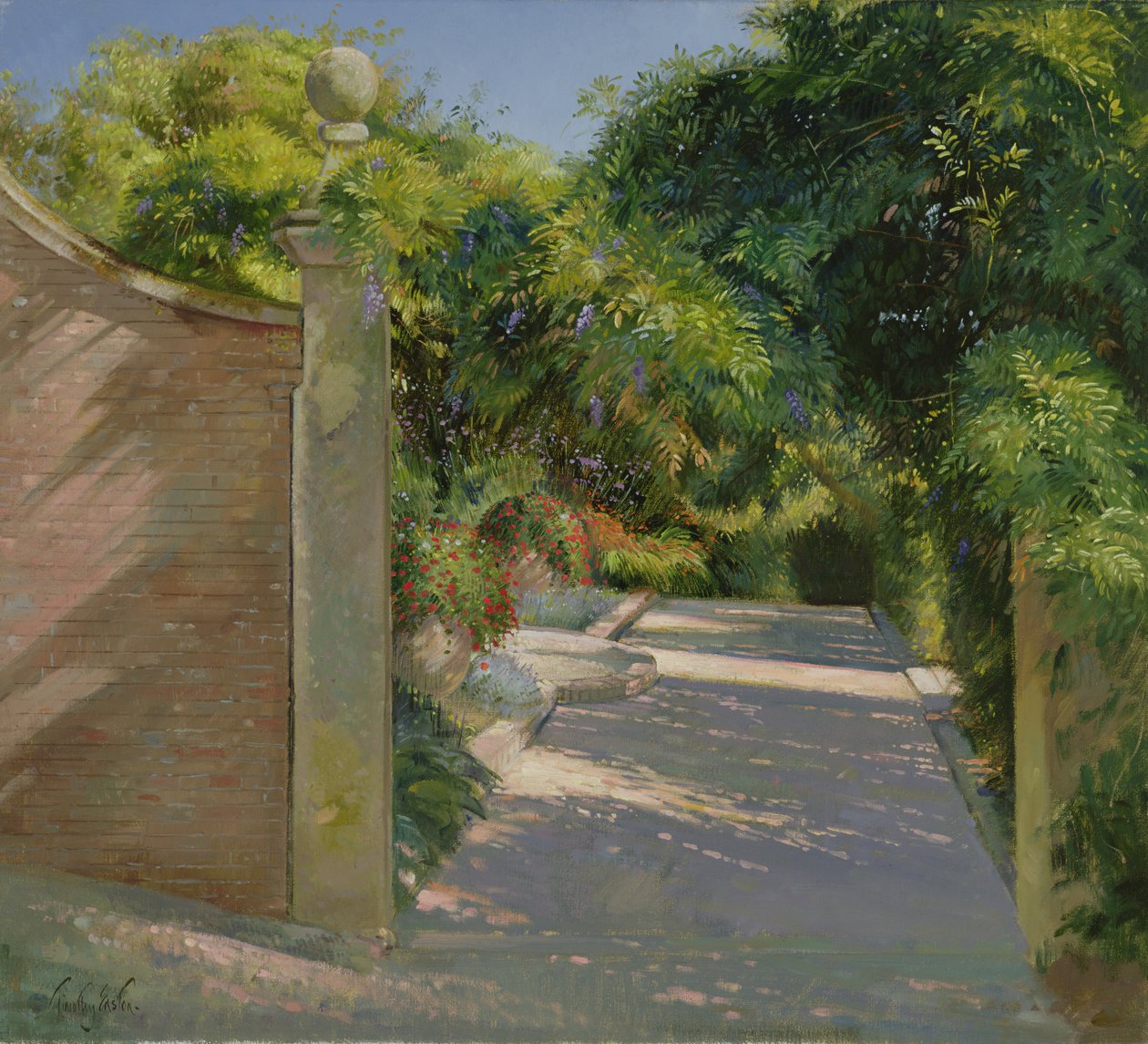 Porten ind til Sundial Garden ved Heligan af Timothy Easton