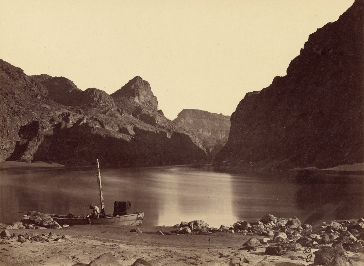 Black Cañon, Colorado River, fra lejr 8, set ovenfra af Timothy H. OSullivan