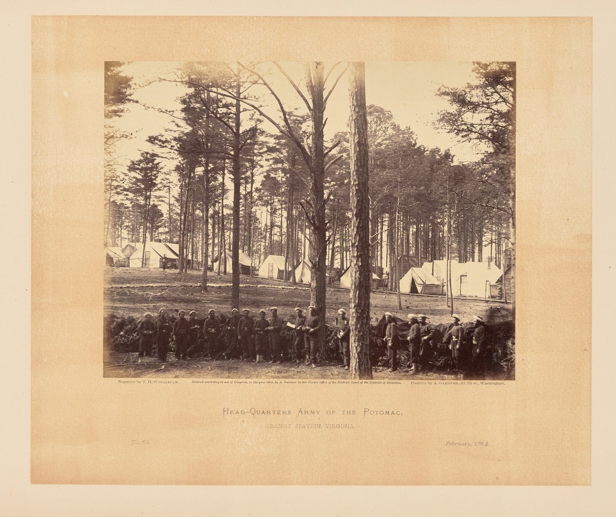 Hovedkvarter for Potomac-hæren, Brandy Station, Virginia af Timothy H. OSullivan