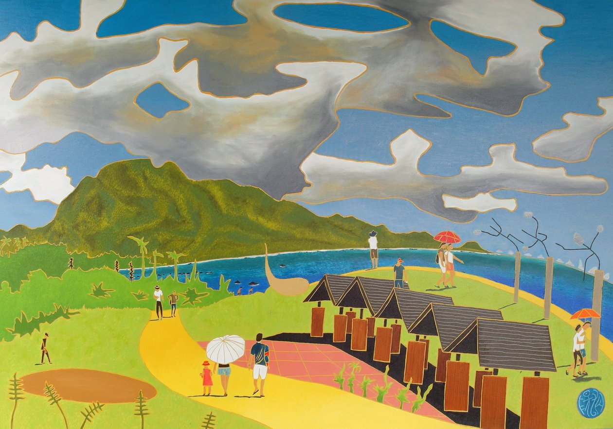 Vejen hjem, Taitung, 2014, olie på lærred af Timothy Nathan Joel