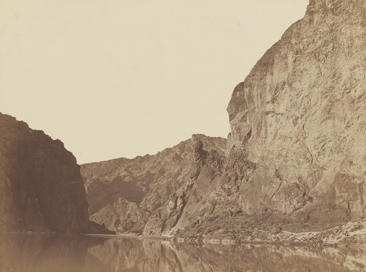 Black Canyon, Colorado River, kigger ned fra Big Horn Camp, #4,1871 (foto) af Timothy O