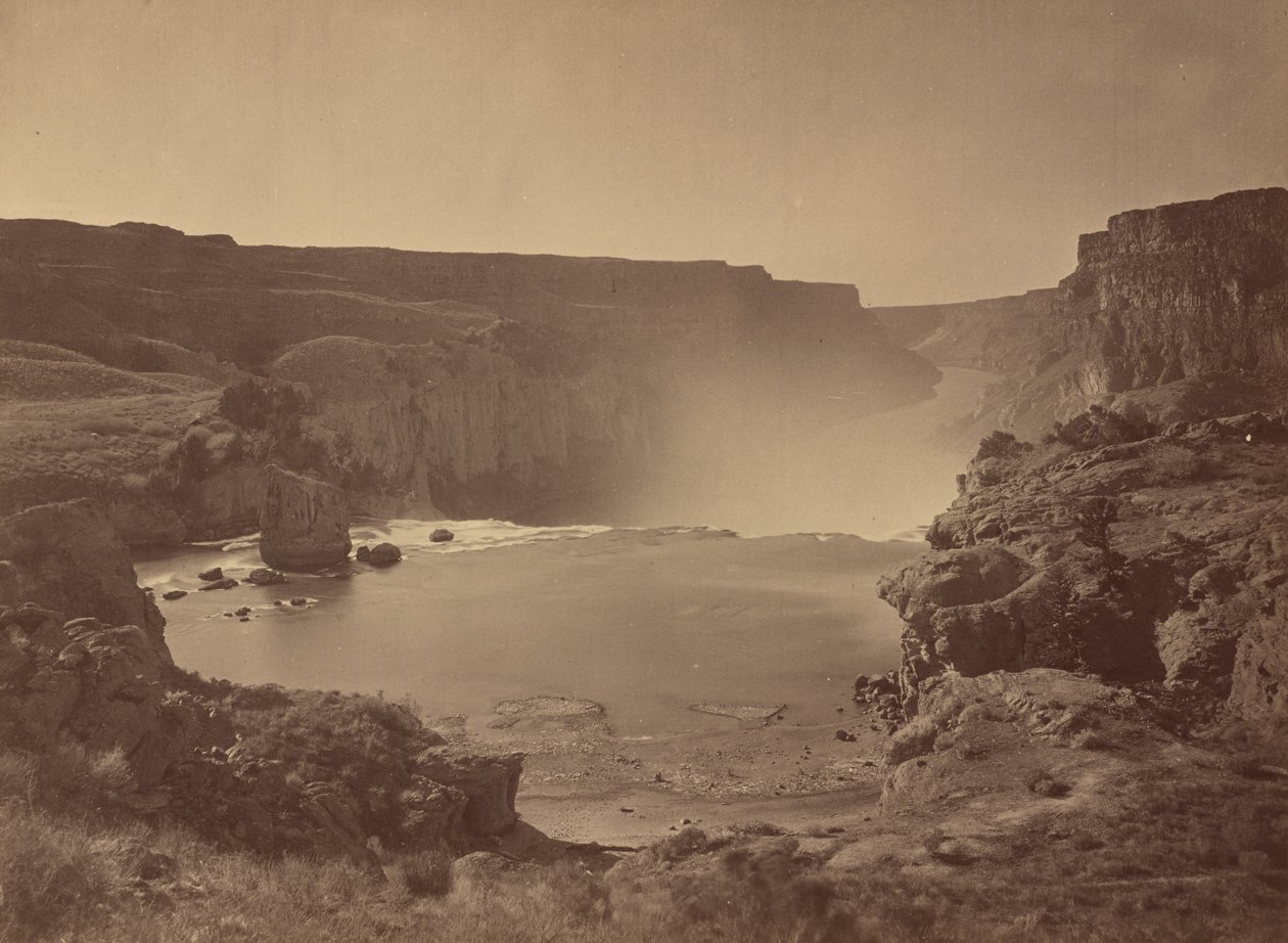 Shoshone Falls, Snake River, Idaho,1874 (foto) af Timothy O
