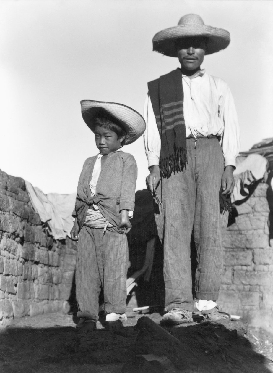 Campesino og søn, delstaten Veracruz, Mexico, 1927 af Tina Modotti