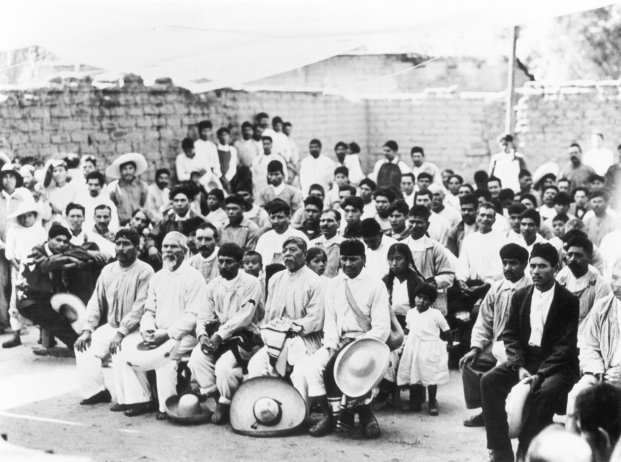 Møde for Campesinos, Jalapa, Mexico, 1927 af Tina Modotti