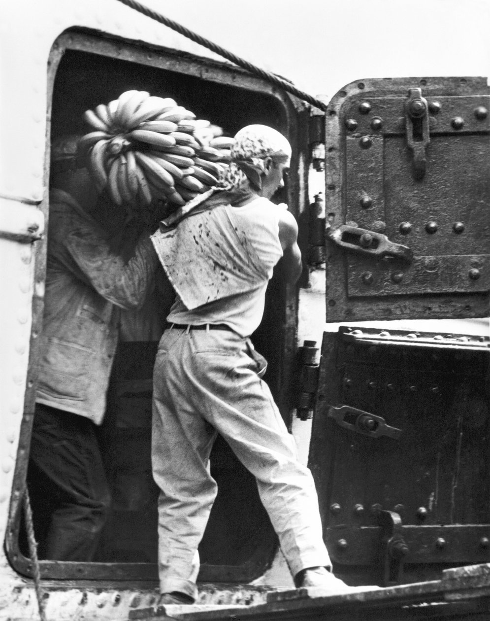 Arbejdere læsser bananer, Veracruz, 1927 af Tina Modotti