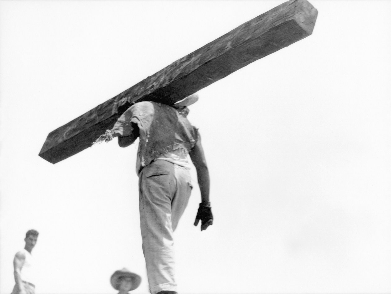 Bygningsarbejder, Mexico City, 1927 af Tina Modotti