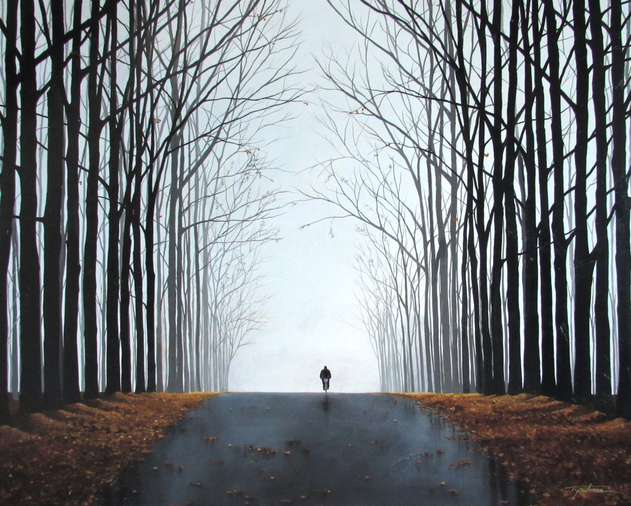 Morgencykel (akryl på lærred), 2016 af Tina Palmer