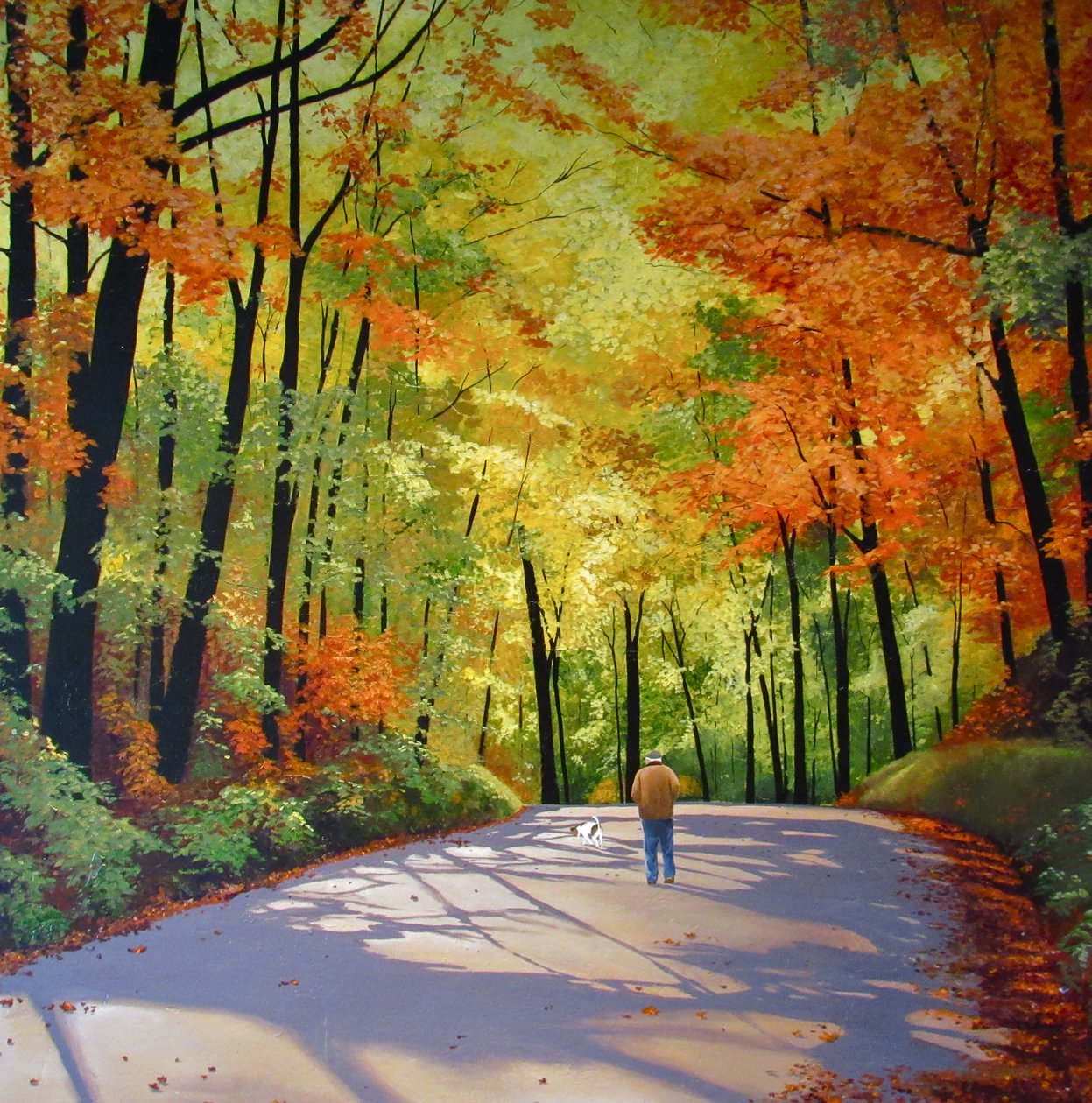 Walking Together, 2017 (akryl på lærred) af Tina Palmer