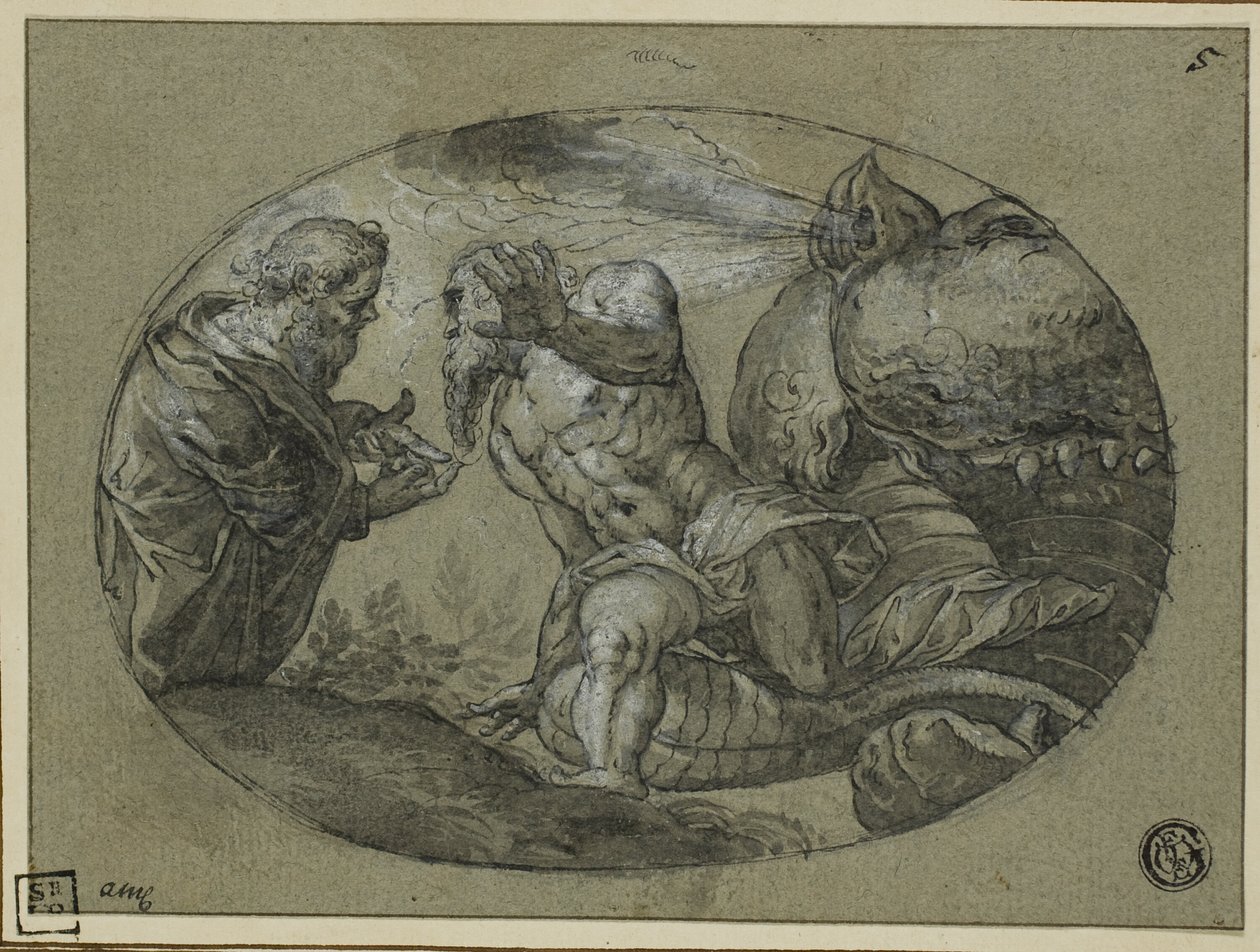 Jonah kastet op af hvalen af Tintoretto