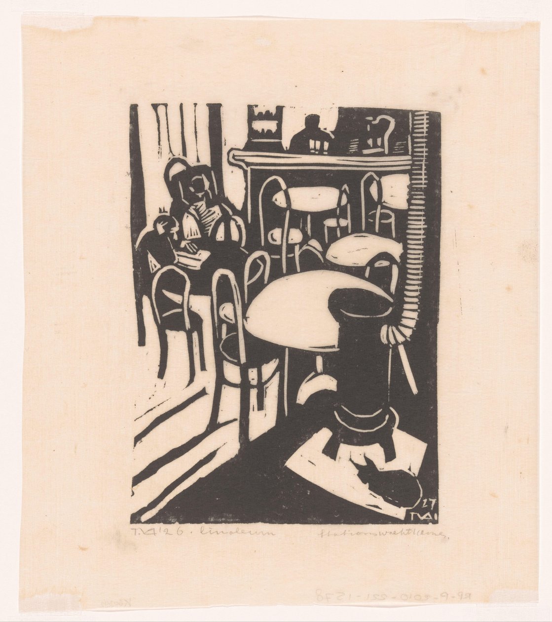 Stationswachtkamer (originalt titel på objekt) af Tinus van Doorn (signed by artist)