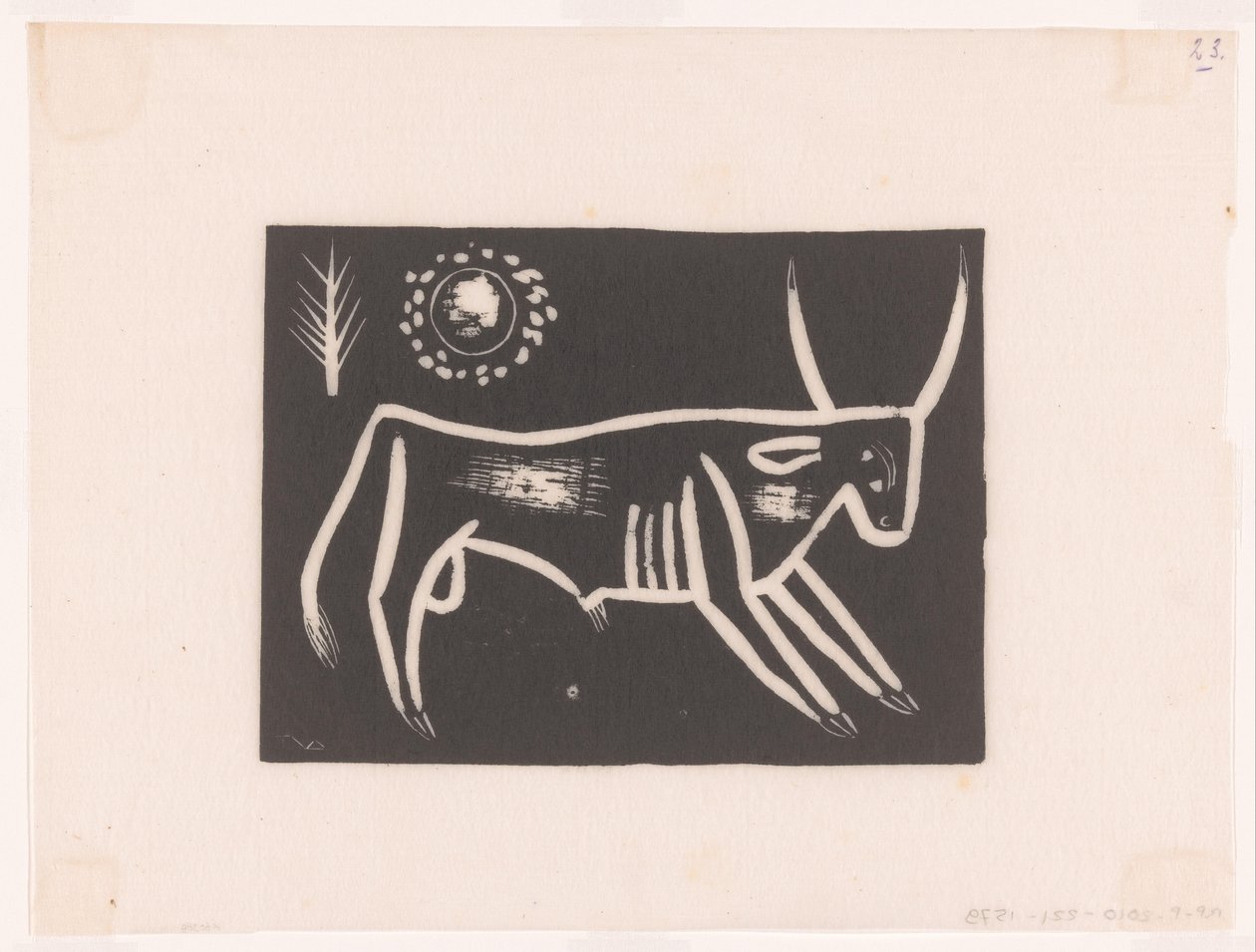 Stier af Tinus van Doorn (signed by artist)