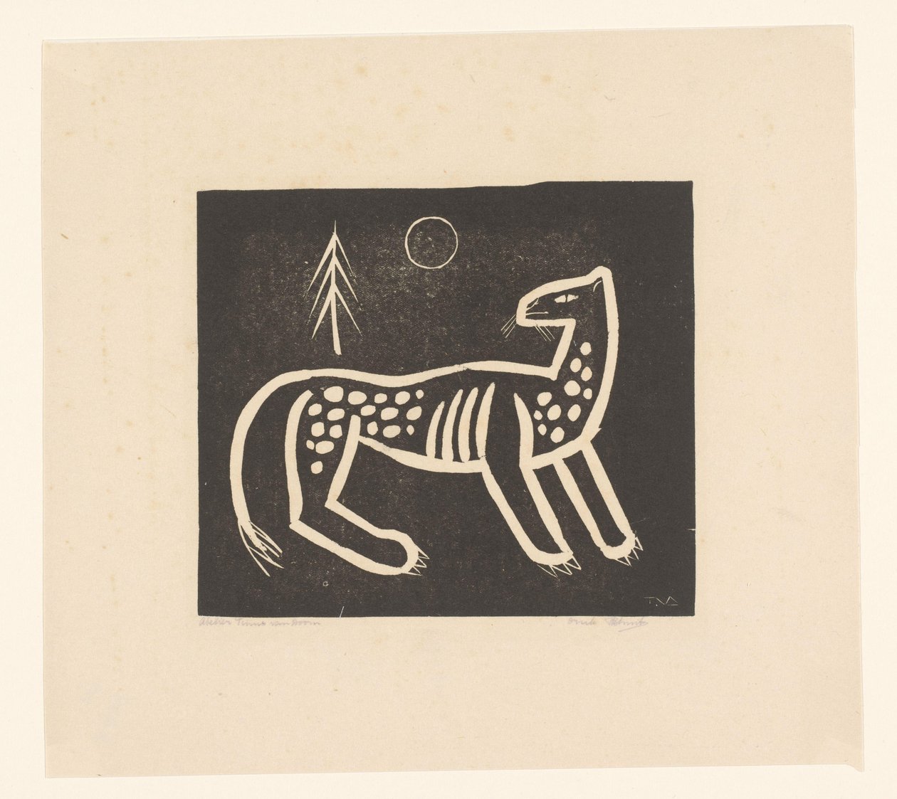 Tiger af Tinus van Doorn (signed by artist)