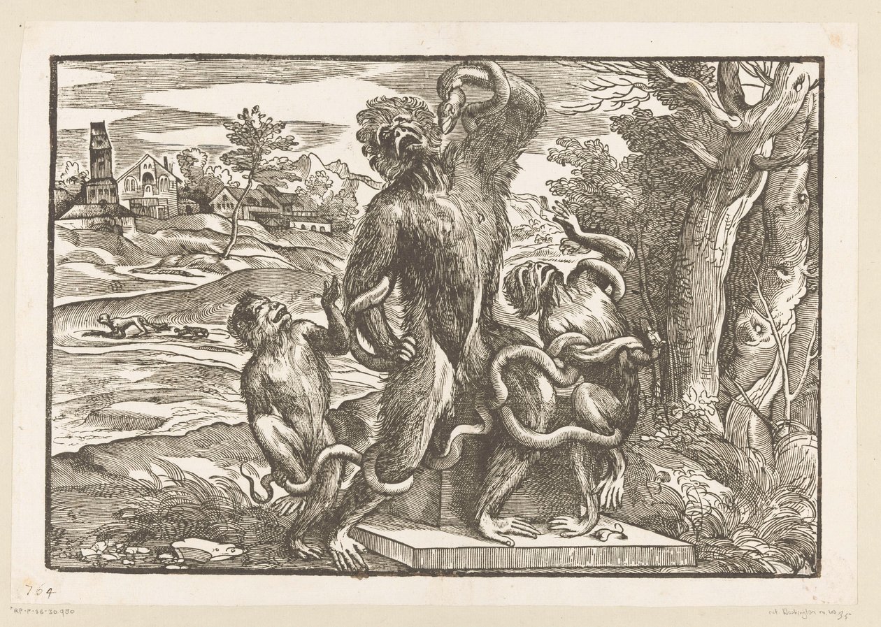 Karikatur på Laocoön-gruppen af Titiaan