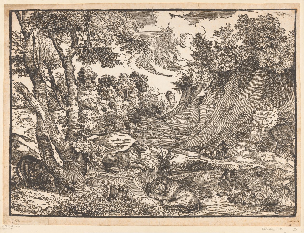 Landskab med Sankt Jerome af Titiaan