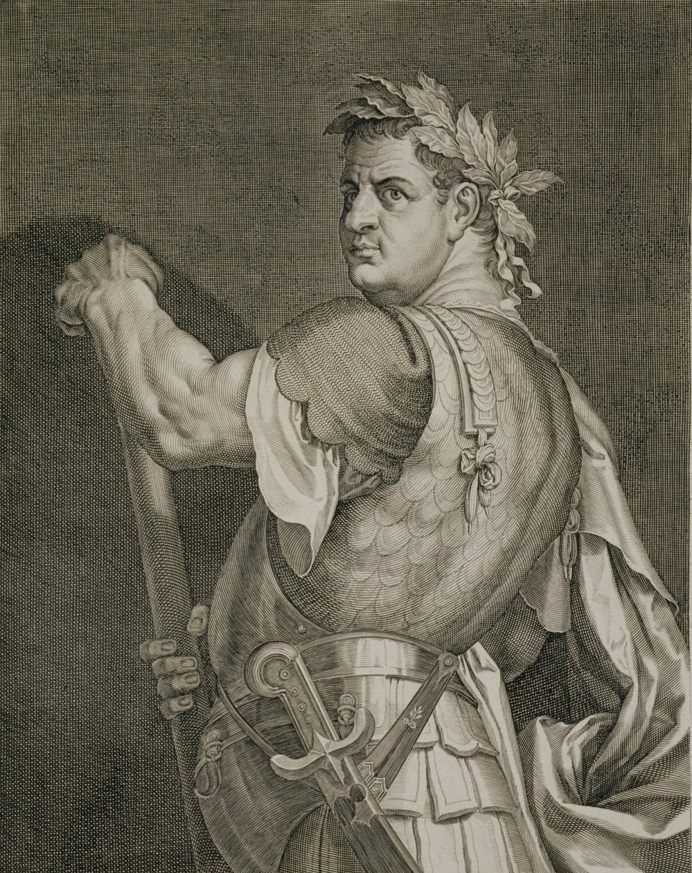 D. Titus Vespasian kejser af Rom 79-81 e.Kr. indgraveret af Aegidius Sadeler (1570-1629) af Tiziano Vecelli