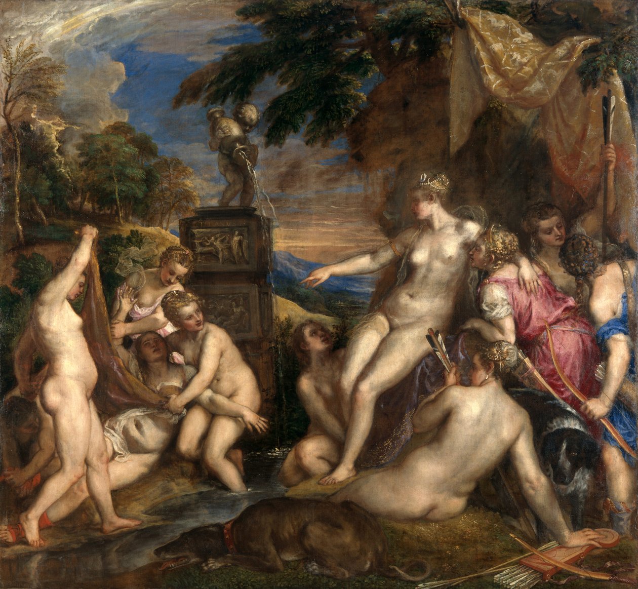 Diana og Callisto af Tiziano Vecelli