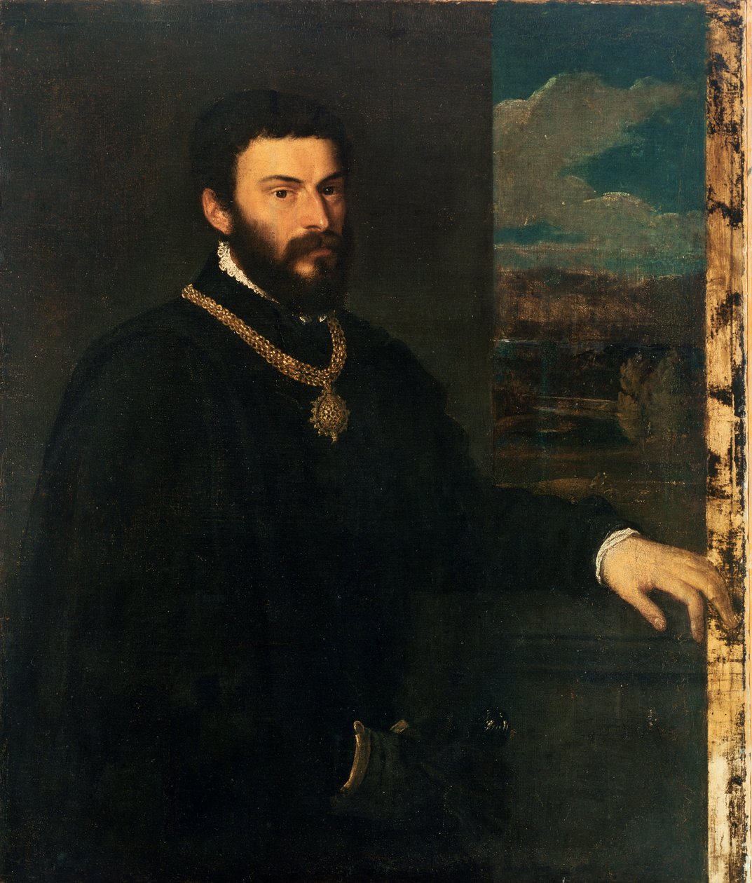 Portræt af grev Antonio Porcia af Tiziano Vecelli