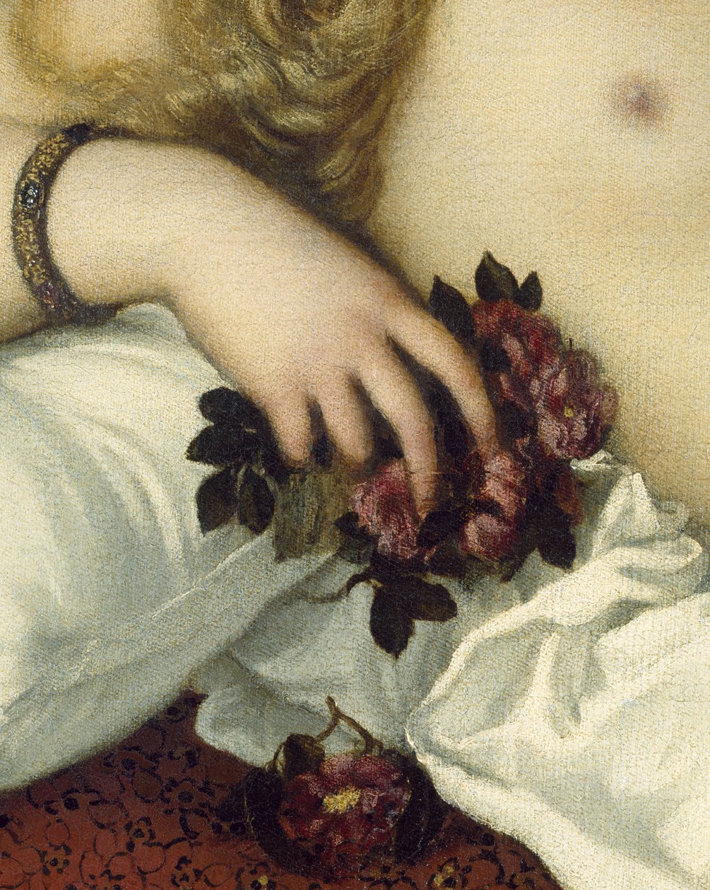 Venus af Urbino, før 1538 olie på lærred detalje af 291644 af Tiziano Vecelli