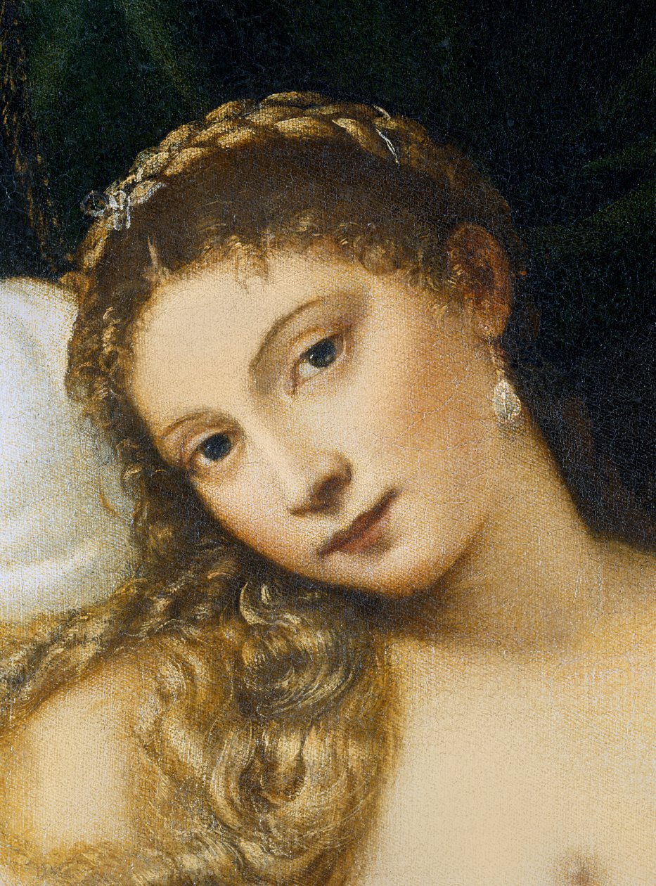 Venus fra Urbino, før 1538 olie på lærred detalje fra 291644 af Tiziano Vecelli