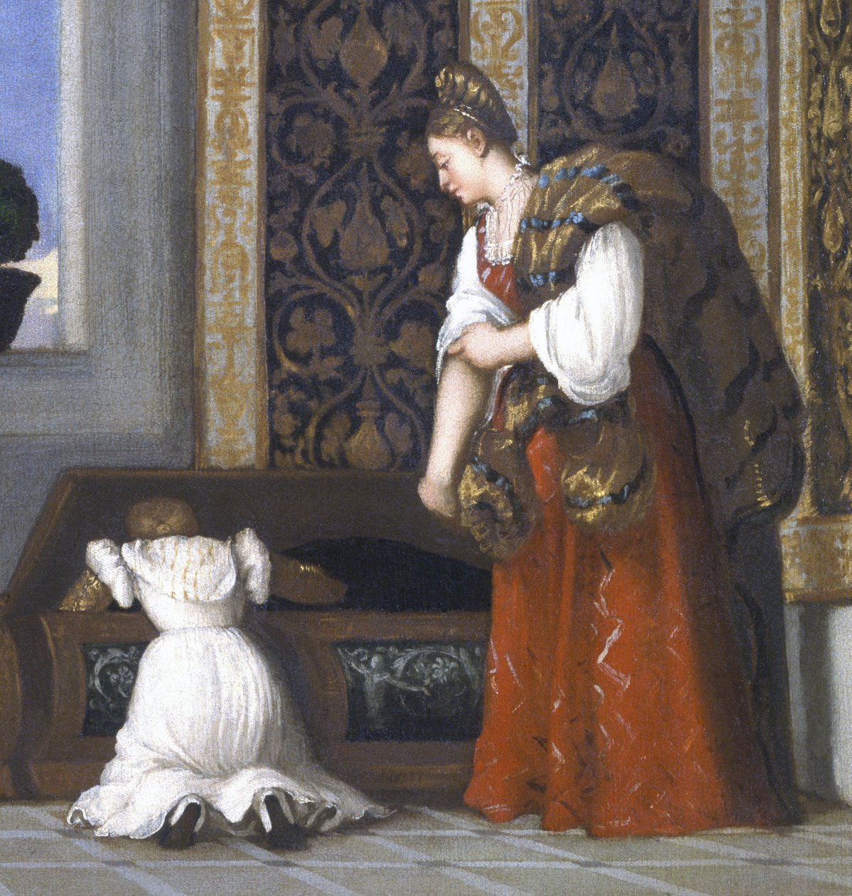 Venus fra Urbino, før 1538 olie på lærred detalje fra 291644 af Tiziano Vecelli