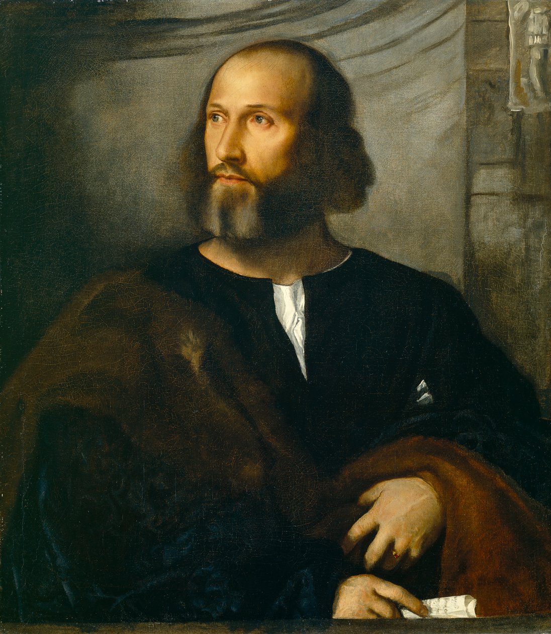 Portræt af en skægget mand, ca. 1515 af Tiziano Vecelli