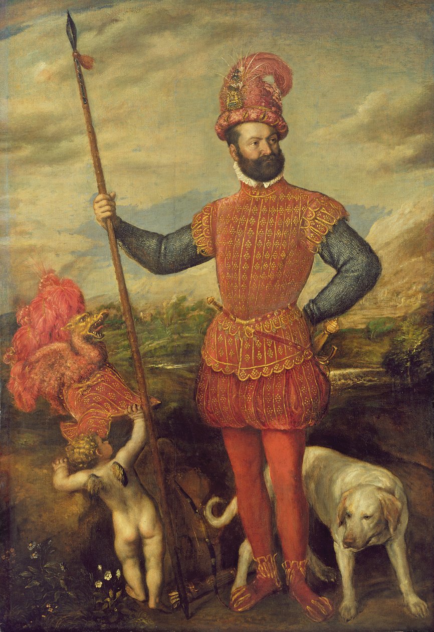 Portræt af en italiensk adelsmand af Tiziano Vecelli