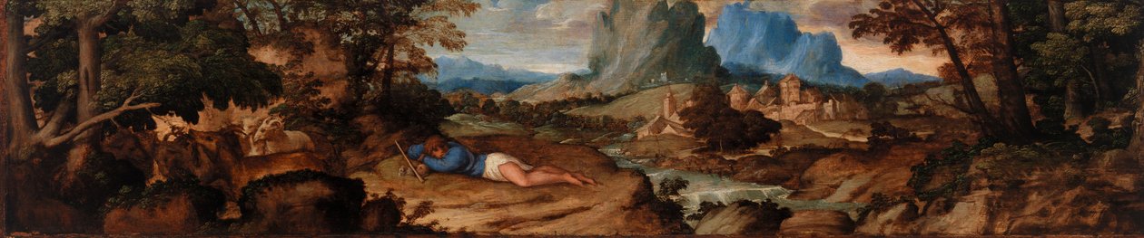 Sovende hyrde af Titian (Tiziano Vecellio)