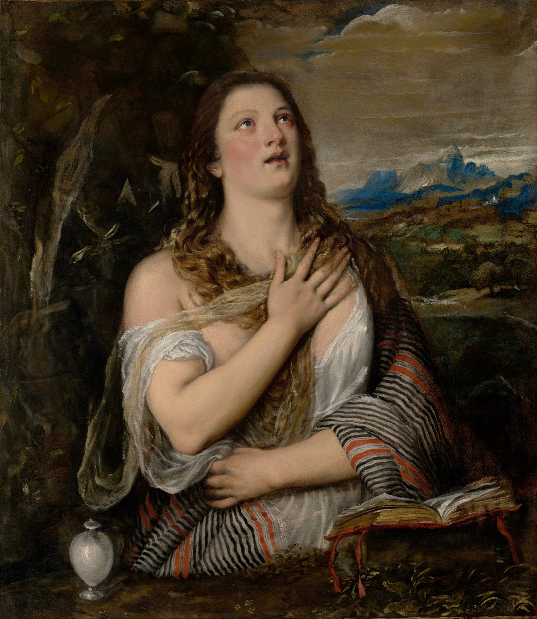 Den angrende Magdalene af Titian (Tiziano Vecellio)